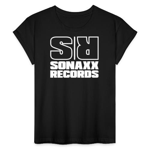 Sonaxx Records Logo weiss (quadratisch) - Frauen Oversize T-Shirt