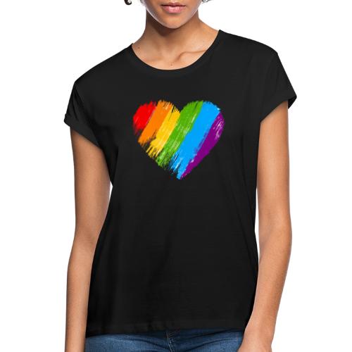Pride, fram och bak, vit text - Oversize-T-shirt dam