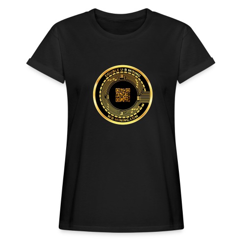 WBM LOGO QR CODE in schwarz GOLDQR - Frauen Oversize T-Shirt
