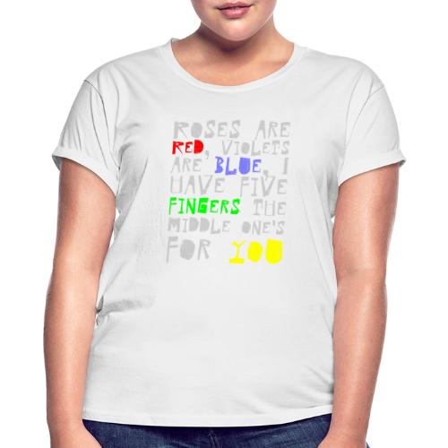 Röyhkeä Runo -Paita - Naisten oversized-t-paita
