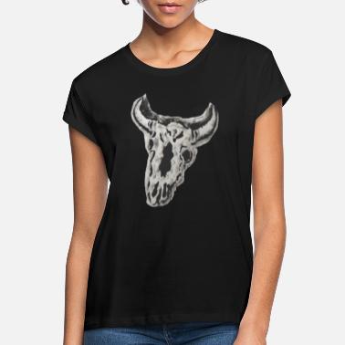 TOMZOFF Bull Skull - Frauen Oversize T-Shirt