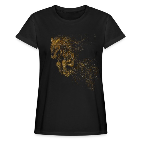 Vorschau: jumping horse gold - Frauen Oversize T-Shirt