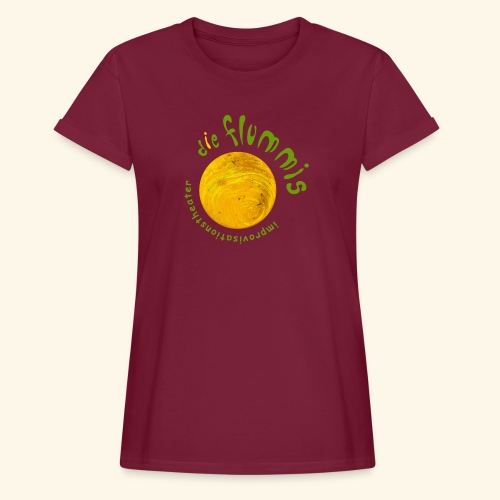 Flummi Logo rund gelb - Relaxed Fit Frauen T-Shirt