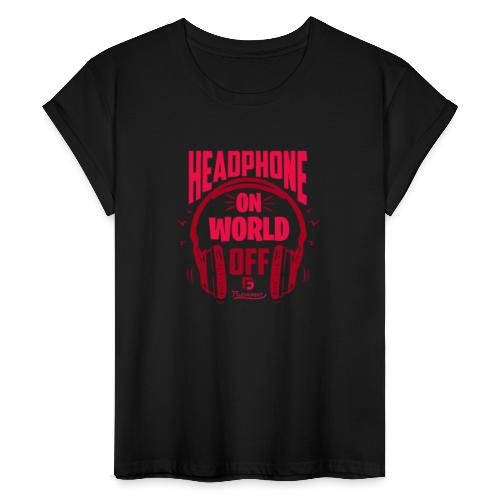 Headphones on world off Filledagreat - Oversize-T-shirt dam
