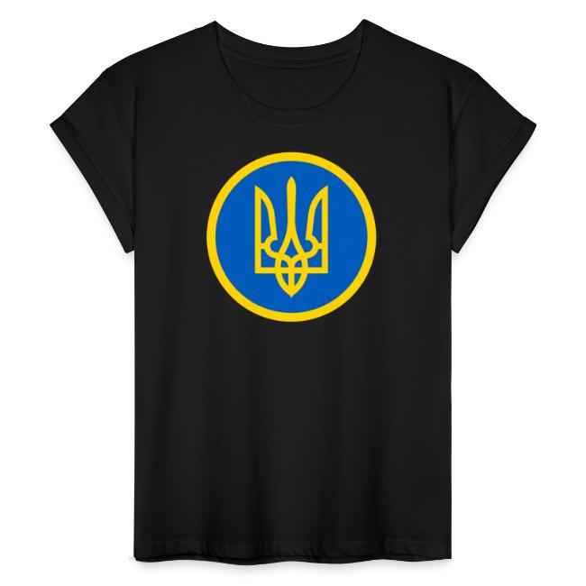Ukraine Wappen Blau Gelb Rund Support Solidarität