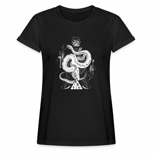 Fiktio käärmeprintti - Naisten oversized-t-paita