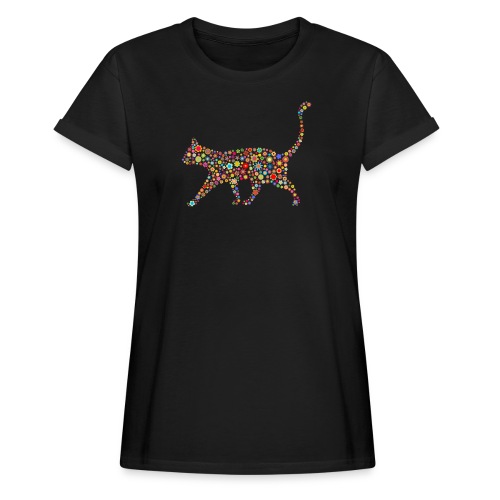 Vorschau: flower cat - Frauen Oversize T-Shirt
