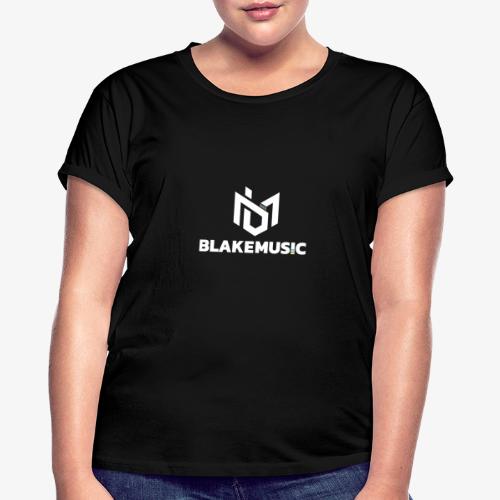blAkeMusic Logo White - Damska koszulka o luźnym kroju