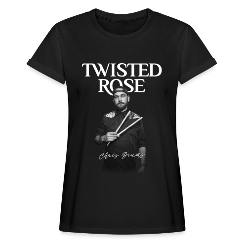Twisted Rose Chris Drums Shirt (Black) - Frauen Oversize T-Shirt