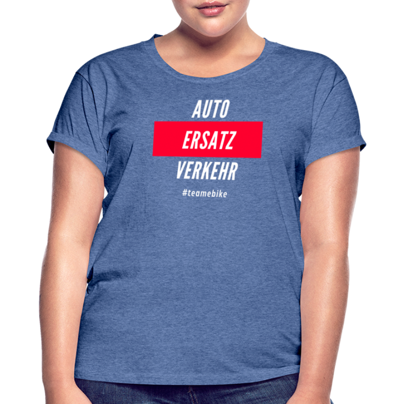Auto Ersatz Verkehr mit Hashtag #teamebike - Frauen Oversize T-Shirt