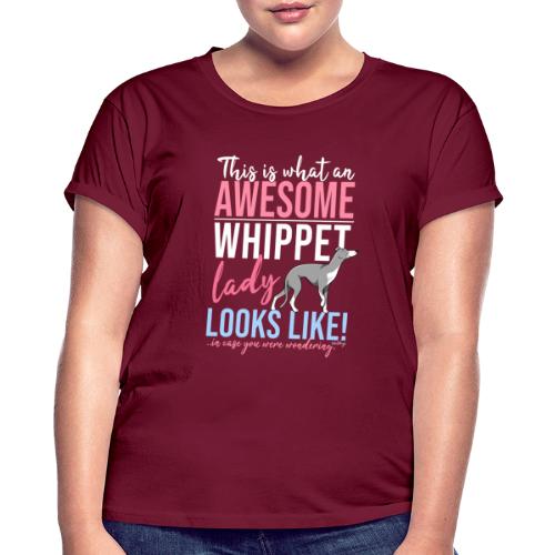 Awesome Whippet Lady VI - Rennosti istuva naisten t-paita