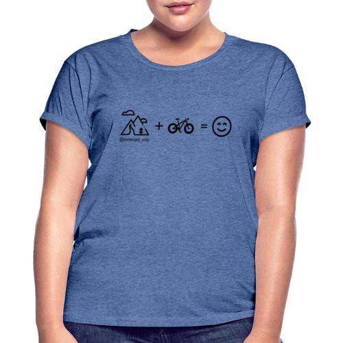 Mountains + Bike = Happiness - Women's Oversize T-Shirt
