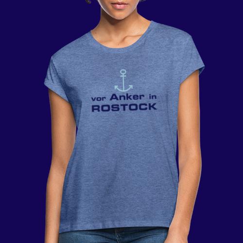 Vor Anker in Rostock - Frauen Oversize T-Shirt