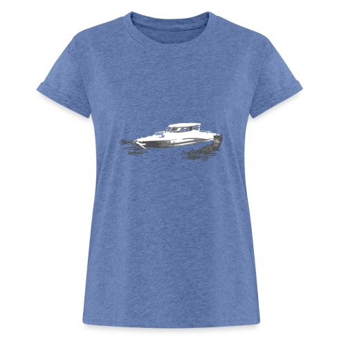 Fishing Boat White and Grey - Women’s Relaxed Fit T-Shirt