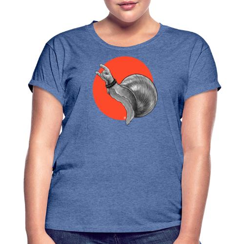 Ślimak metalowy - Damska koszulka o luźnym kroju