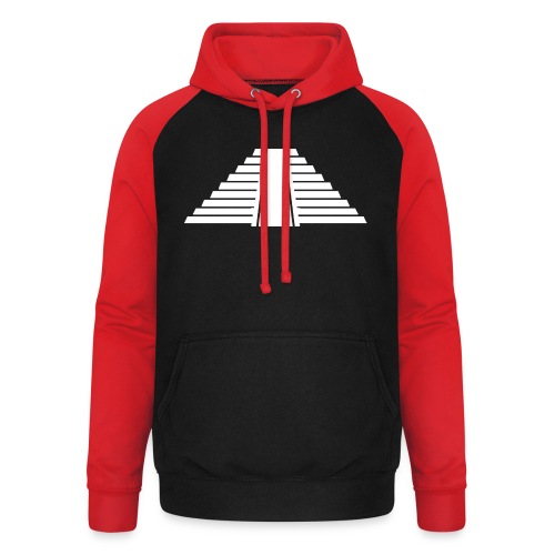 Ziggurat, wit - Uniseks baseball hoodie