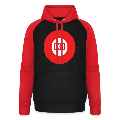 030 logo - Uniseks baseball hoodie