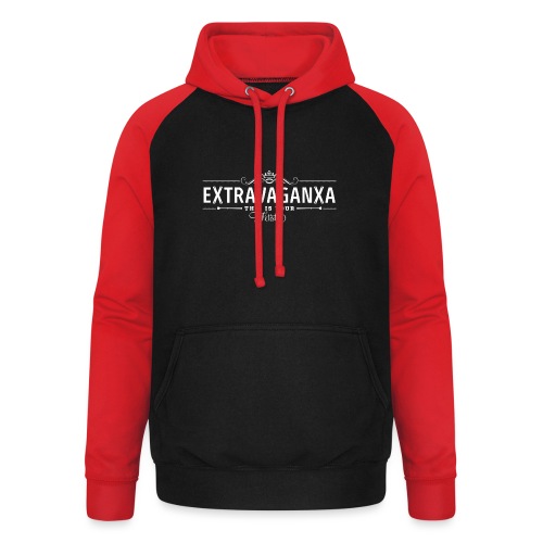 eXtravaganXa _Logo hvid - Unisex baseball hoodie
