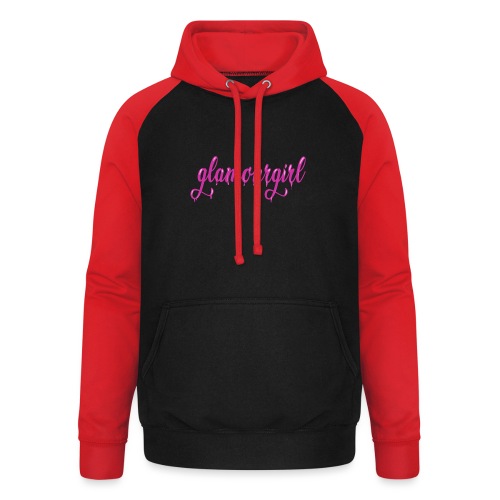 Glamourgirl dripping letters - Uniseks baseball hoodie