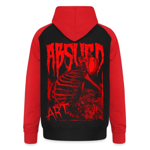 Black Out - RED - Unisex Baseball Hoodie