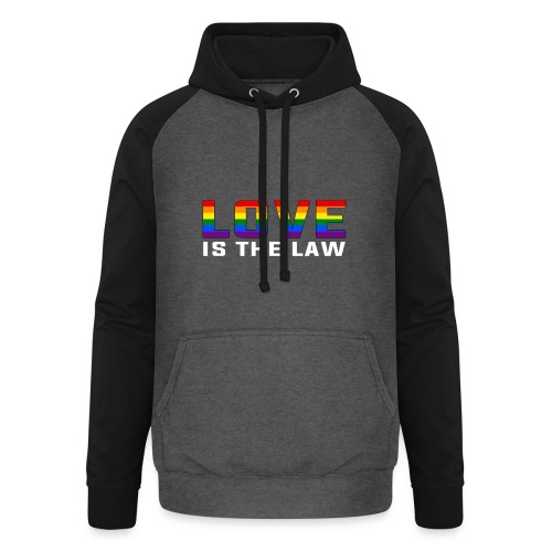 LOVE IS THE LAW / Rainbow-Design - Unisex Baseball Hoodie