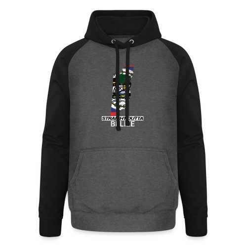 Straight Outta Belize country map & flag - Unisex Baseball Hoodie