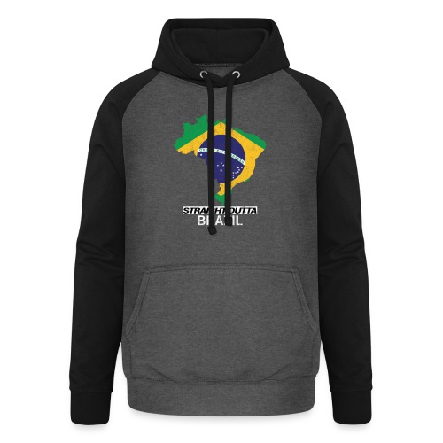 Straight Outta Brazil country map - Unisex Baseball Hoodie