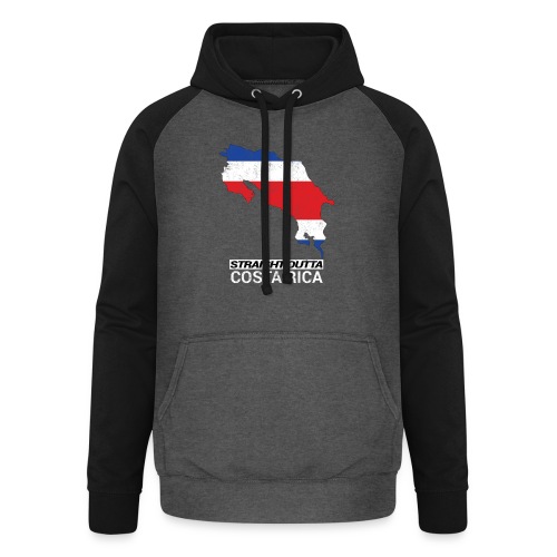 Straight Outta Costa Rica country map &flag - Unisex Baseball Hoodie