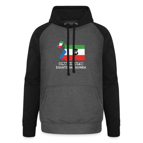 Straight Outta Equatorial Guinea country map - Unisex Baseball Hoodie