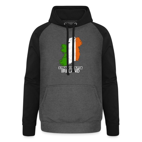 Straight Outta Ireland (Eire) country map flag - Unisex Baseball Hoodie