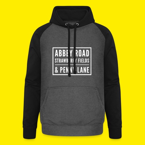 Famous music streets in England - Unisex Baseball Hoodie