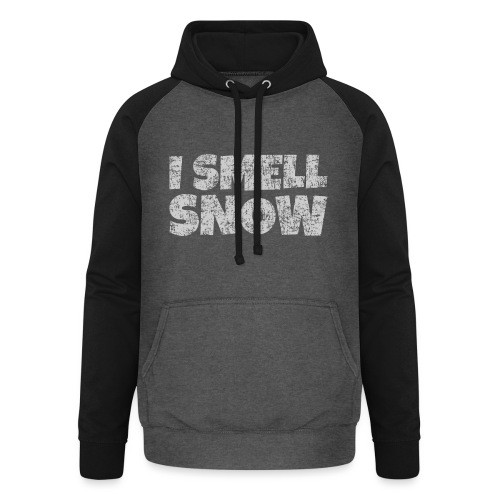 I Smell Snow (Grau) Schnee, Winter, Wintersport - Unisex Baseball Hoodie