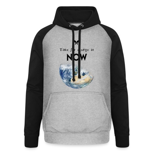 Time for change is now. (Earth Edition) - Unisex Baseball Hoodie