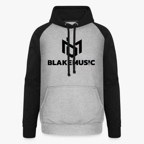 blAkeMusic Logo Black - Unisex Baseball Hoodie