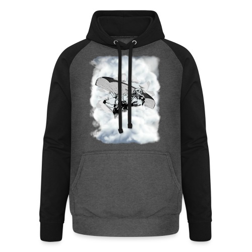 You can fly. Paragliding in the clouds - Unisex Baseball Hoodie