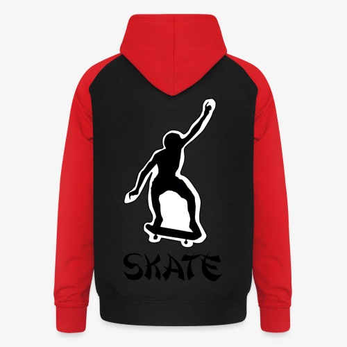 skate - Uniseks baseball hoodie