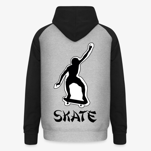 skate - Uniseks baseball hoodie