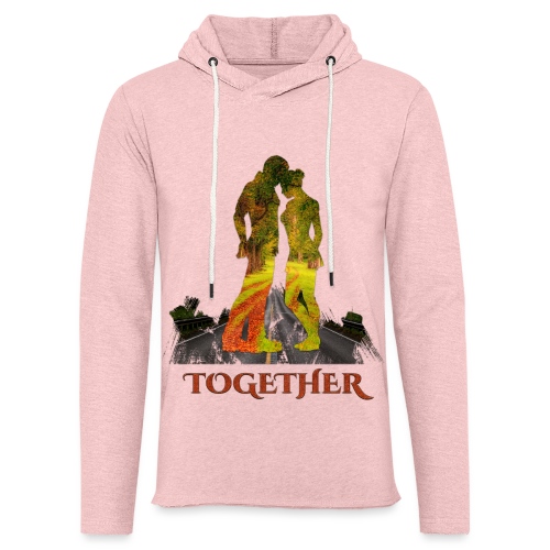 Together -by- T-shirt chic et choc - Sweat-shirt à capuche léger unisexe