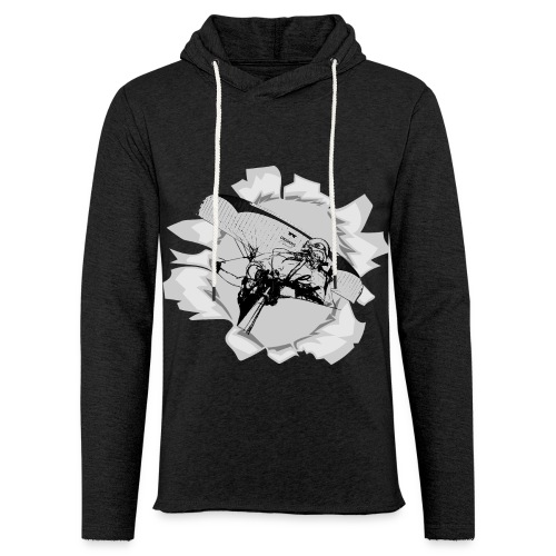 Paragliding wing flying through the opening - Light Unisex Sweatshirt Hoodie