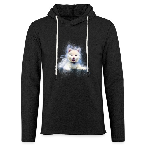 Husky sibérien Blanc chiot mignon -by- Wyll-Fryd - Sweat-shirt à capuche léger unisexe