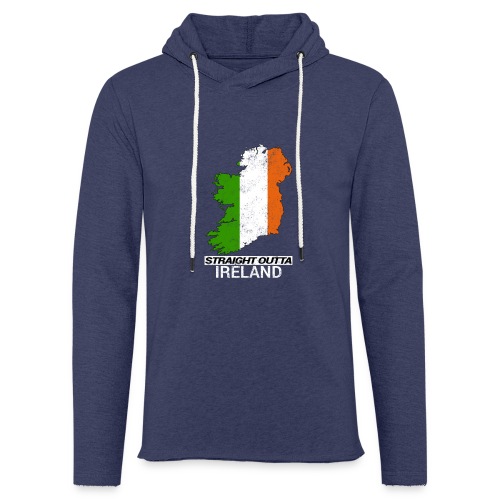 Straight Outta Ireland (Eire) country map flag - Light Unisex Sweatshirt Hoodie