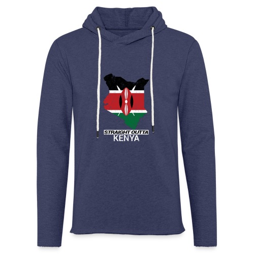 Straight Outta Kenya country map & flag - Light Unisex Sweatshirt Hoodie