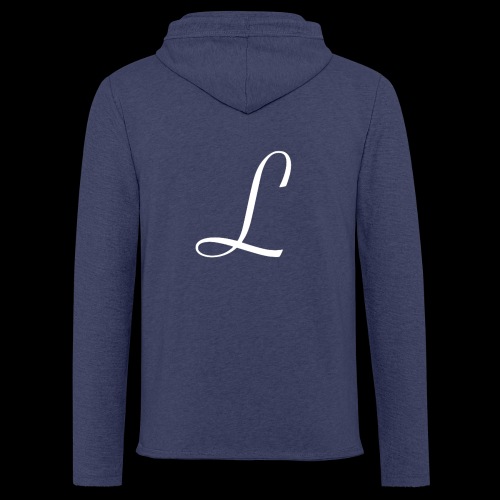 liberty L logo white - Lichte hoodie uniseks