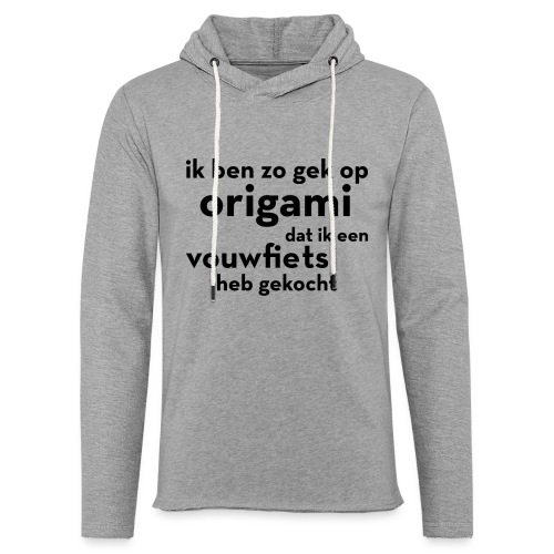 Origami - Vouwfiets - Lichte hoodie uniseks