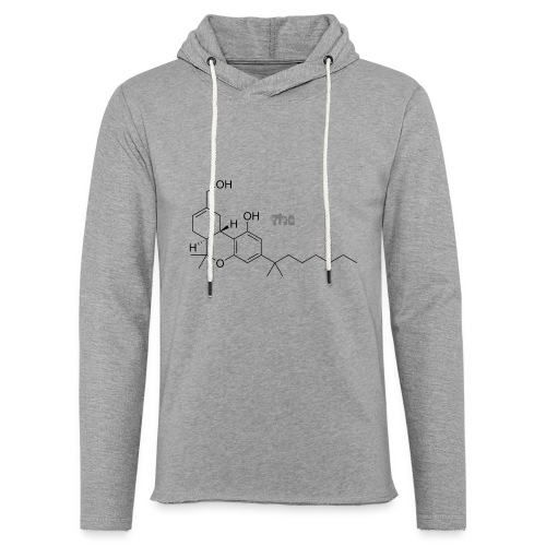 T-shirt molécule THC Cannabis - Sweat-shirt à capuche léger unisexe