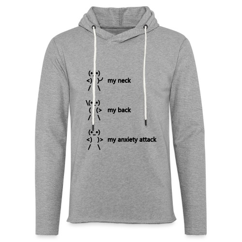 neck back anxiety attack - Light Unisex Sweatshirt Hoodie