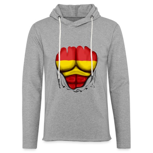 España Flag Ripped Muscles six pack chest t-shirt - Light Unisex Sweatshirt Hoodie