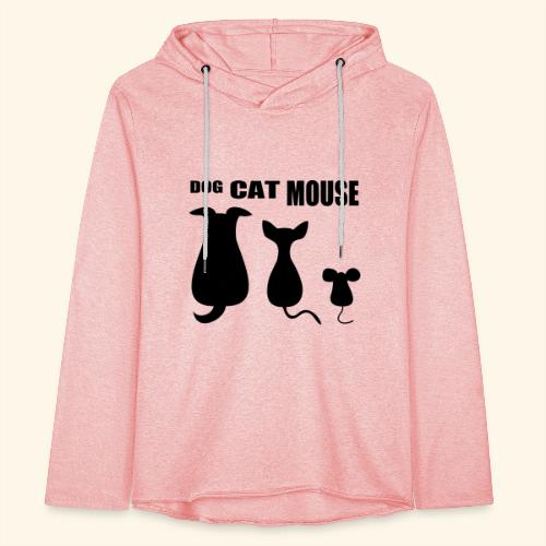 dog cat mouse - Leichtes Kapuzensweatshirt Unisex