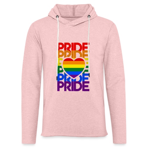 Pride Love Rainbow Heart - Leichtes Kapuzensweatshirt Unisex