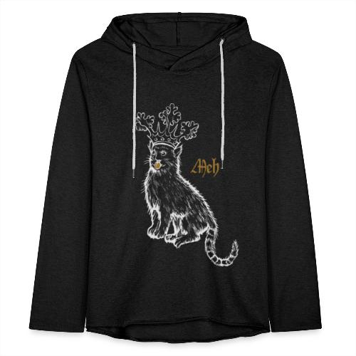 Funny Medieval 'Meh' Cat - Let sweatshirt med hætte, unisex